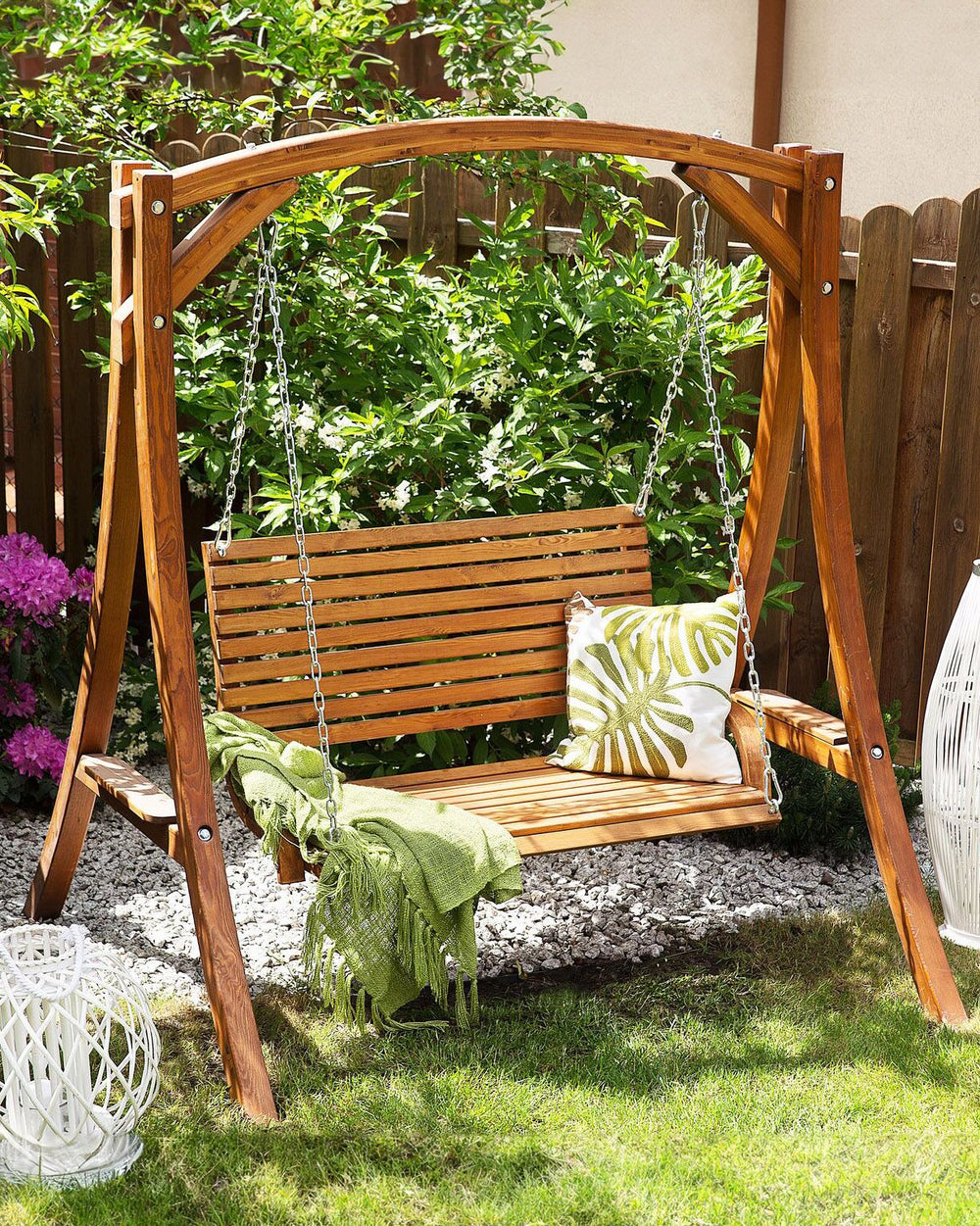 Novara Patio Swing Wood Brown