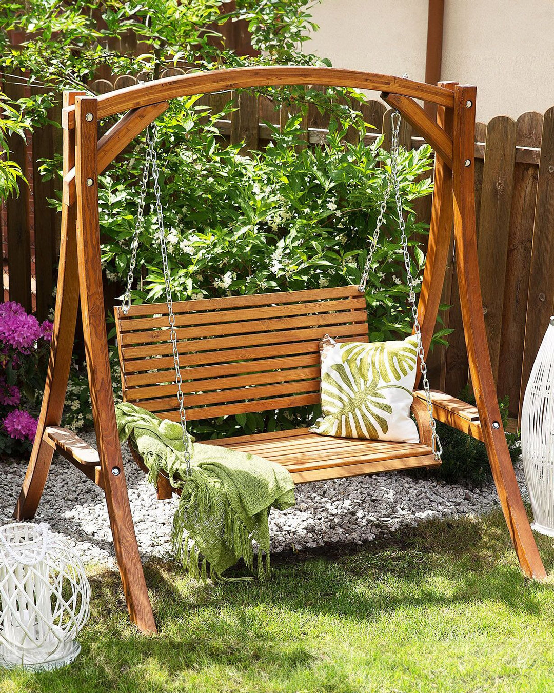 Novara Patio Swing Wood Brown
