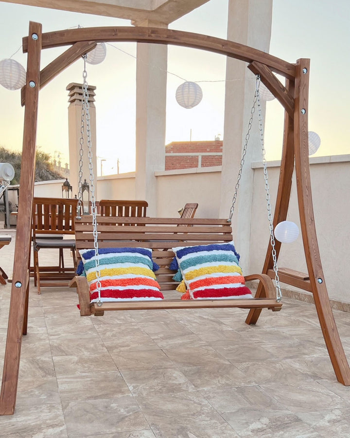 Novara Patio Swing Wood Brown