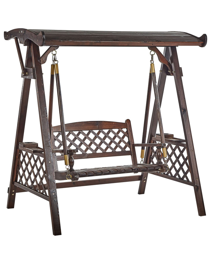 Senarica Patio Swing Wood Dark Brown
