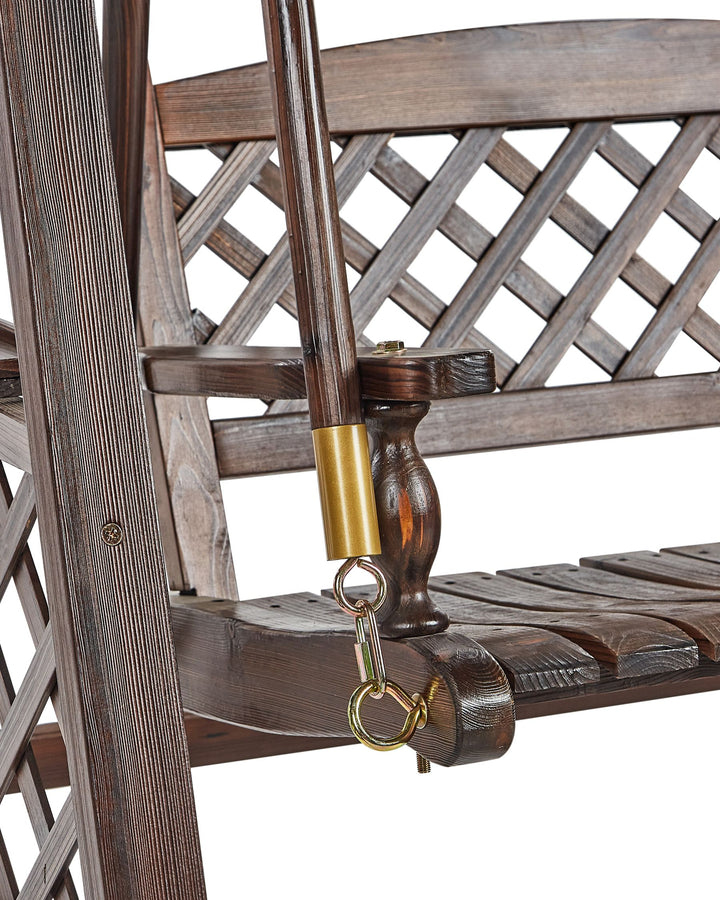 10/10/2025 Senarica Patio Swing Wood Dark Brown