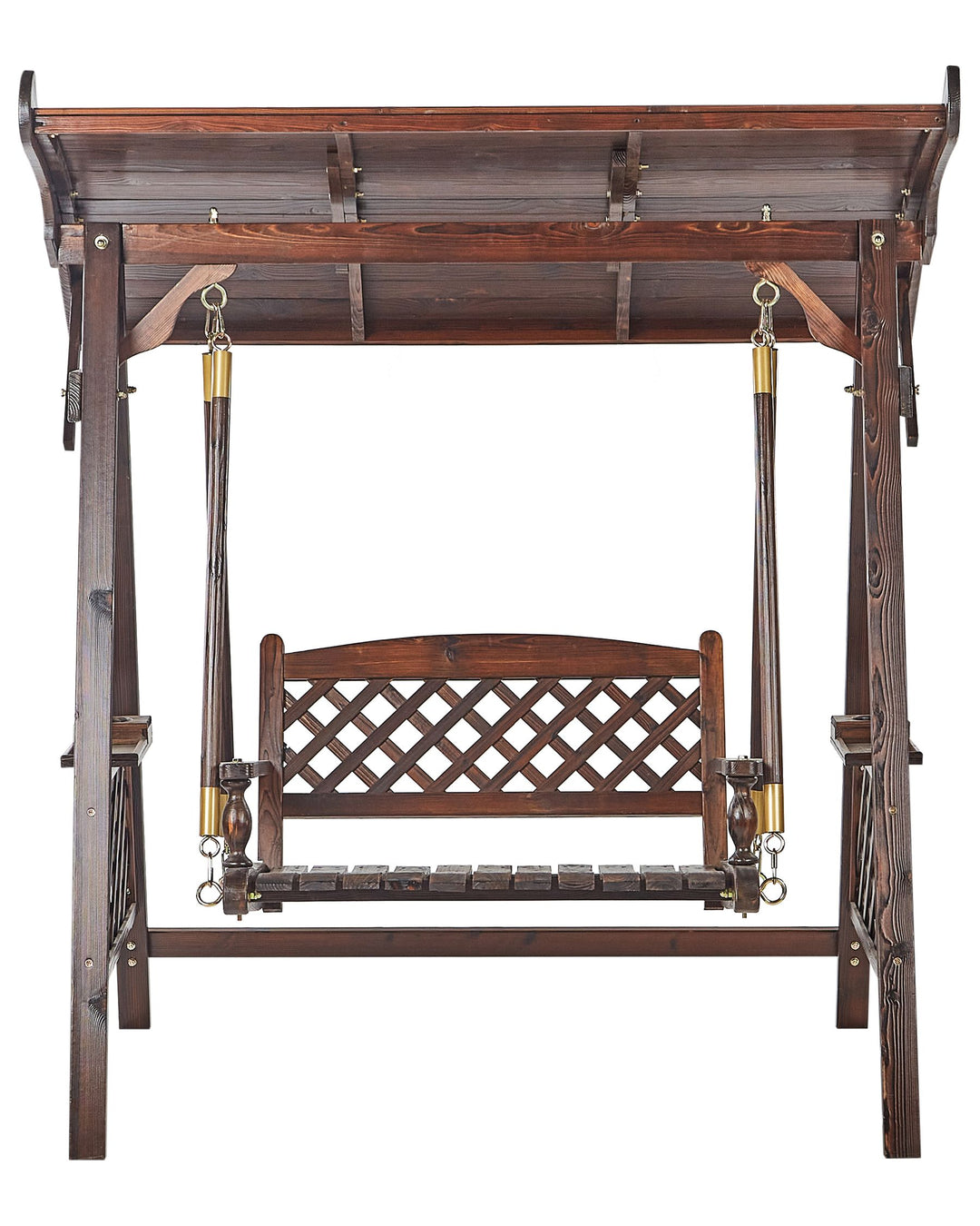 10/10/2025 Senarica Patio Swing Wood Dark Brown