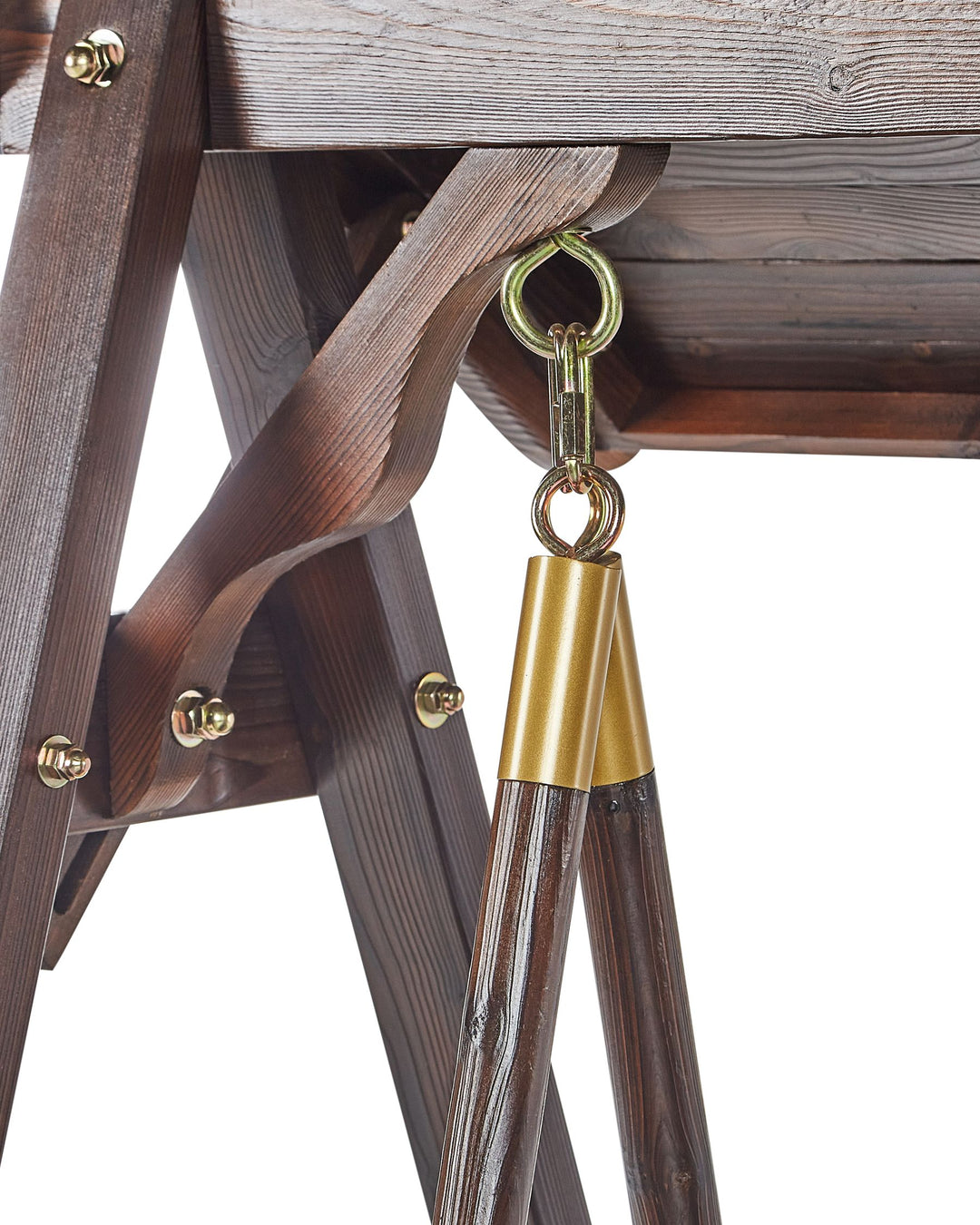 10/10/2025 Senarica Patio Swing Wood Dark Brown