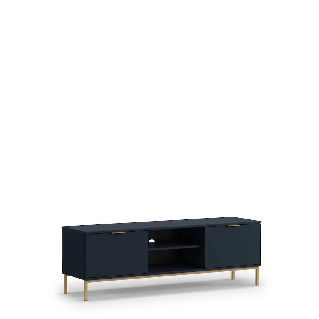 Luxurious Pula TV Cabinet 150cm - Sleek Navy with Gold Accents