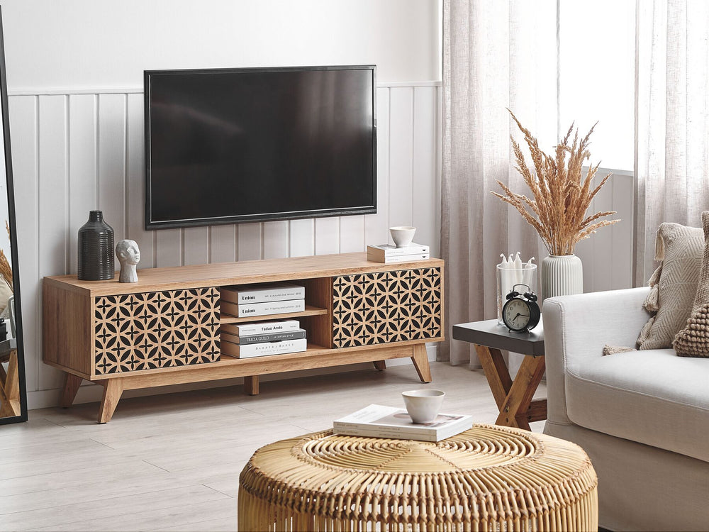 TV Stand Light Brown PRESCOT