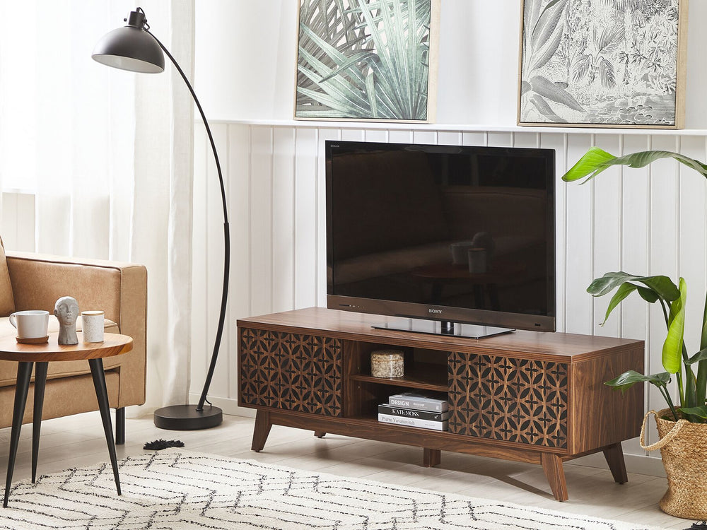 TV Stand Dark Brown PRESCOT