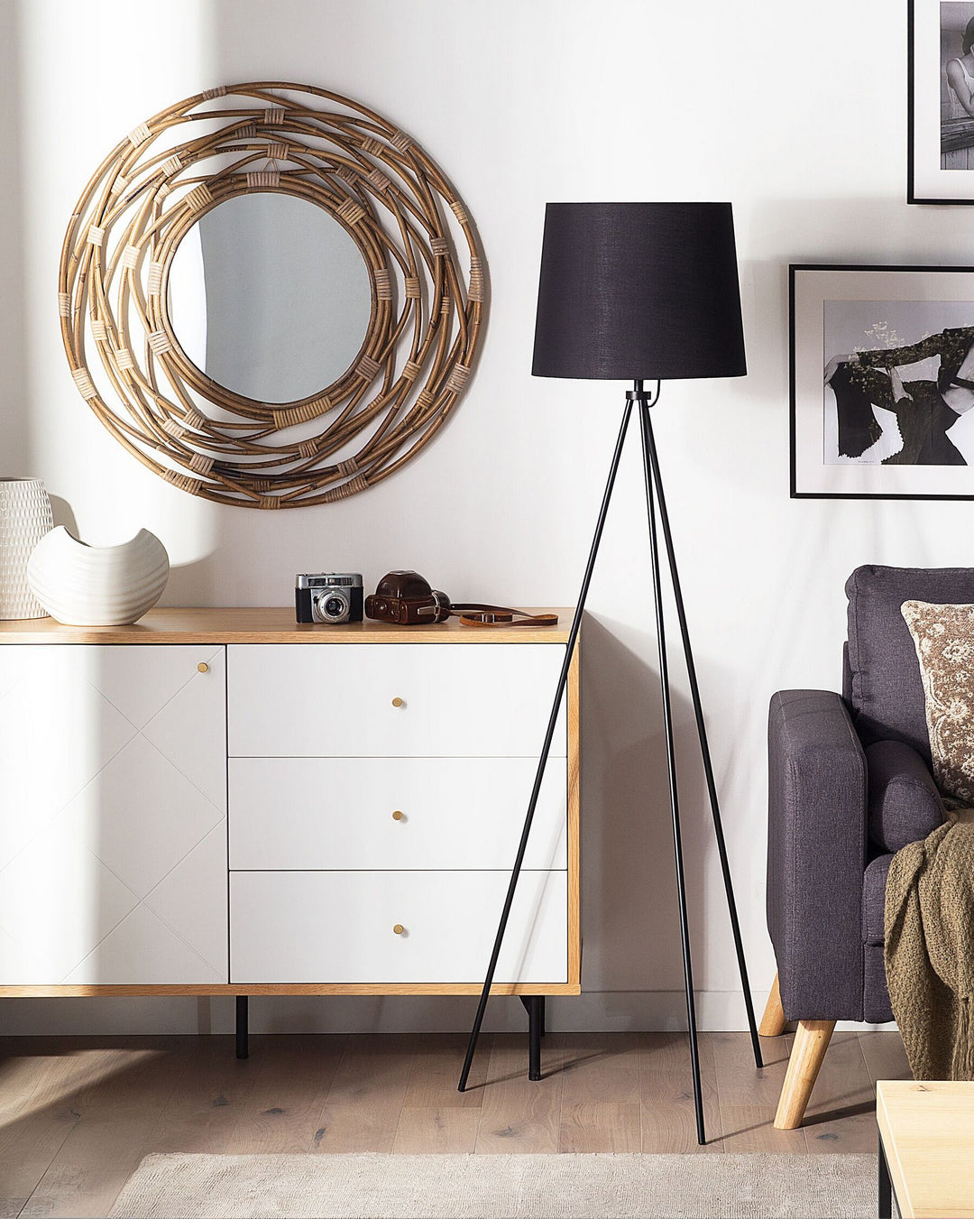 Sideboard Brown/ White Bankston