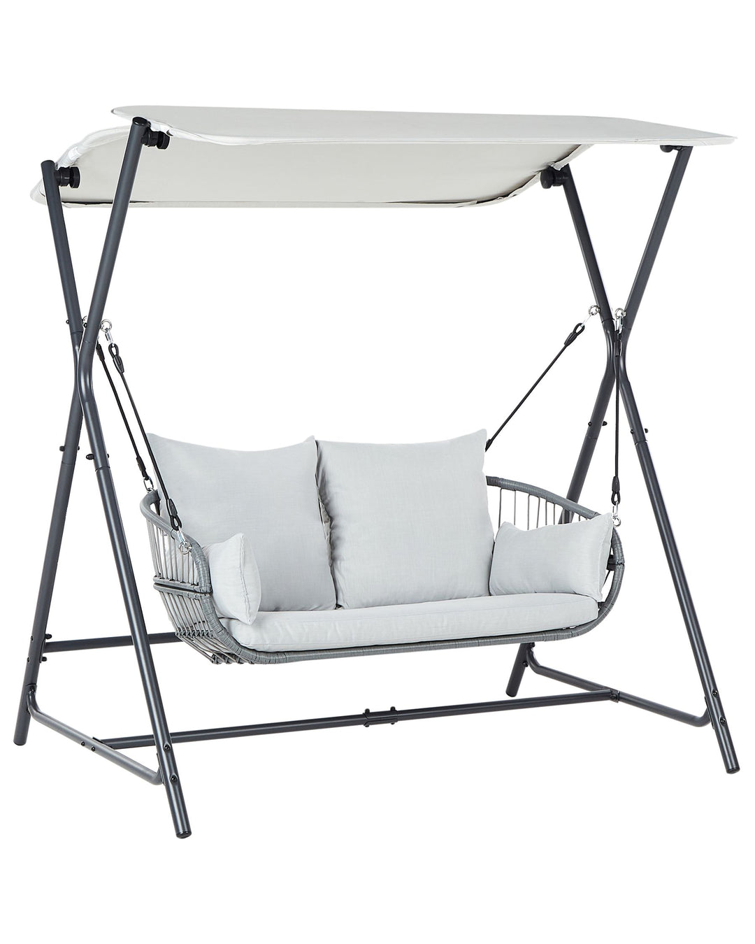 Fiastra Patio Swing Metal Light Grey