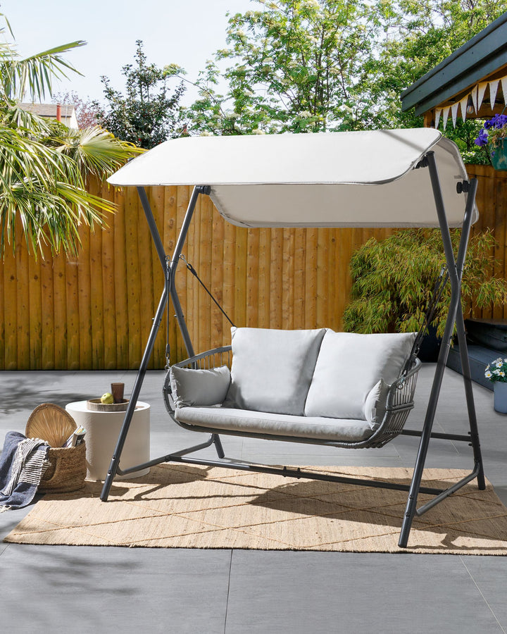 Fiastra Patio Swing Metal Light Grey