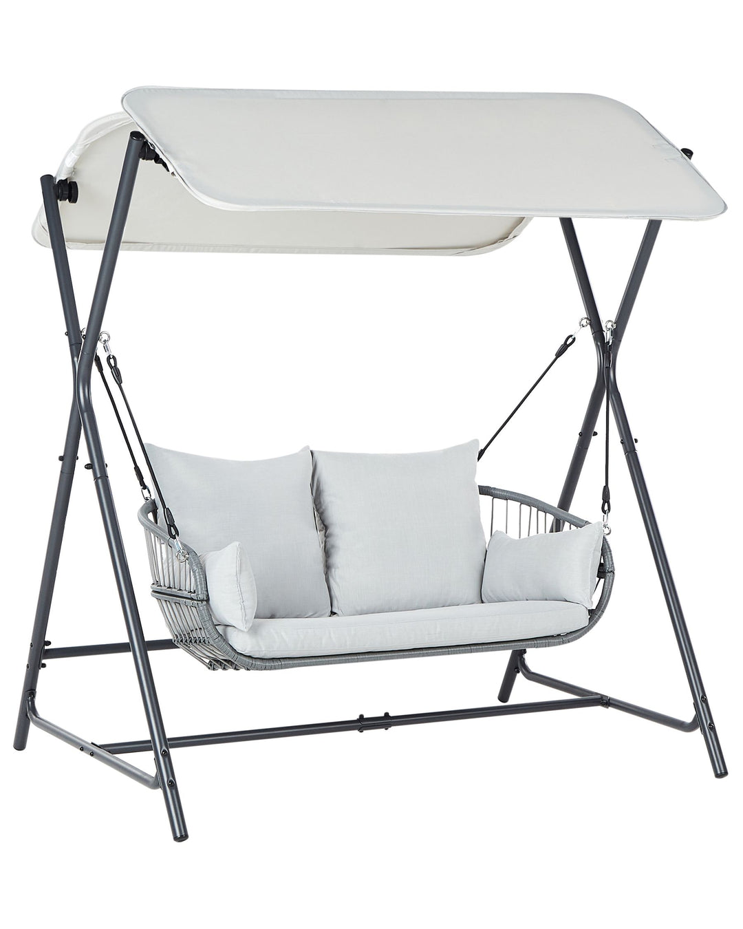 Fiastra Patio Swing Metal Light Grey