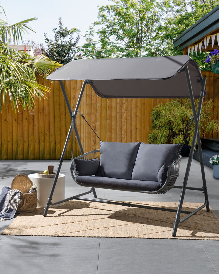 Fiastra Patio Swing Metal Dark Grey