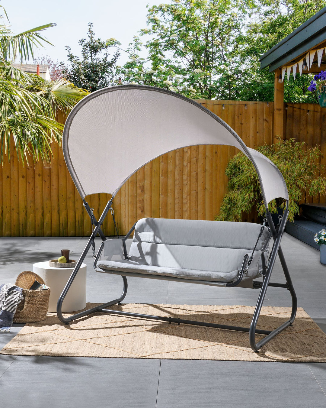 Solagna Patio Swing Metal Light Grey