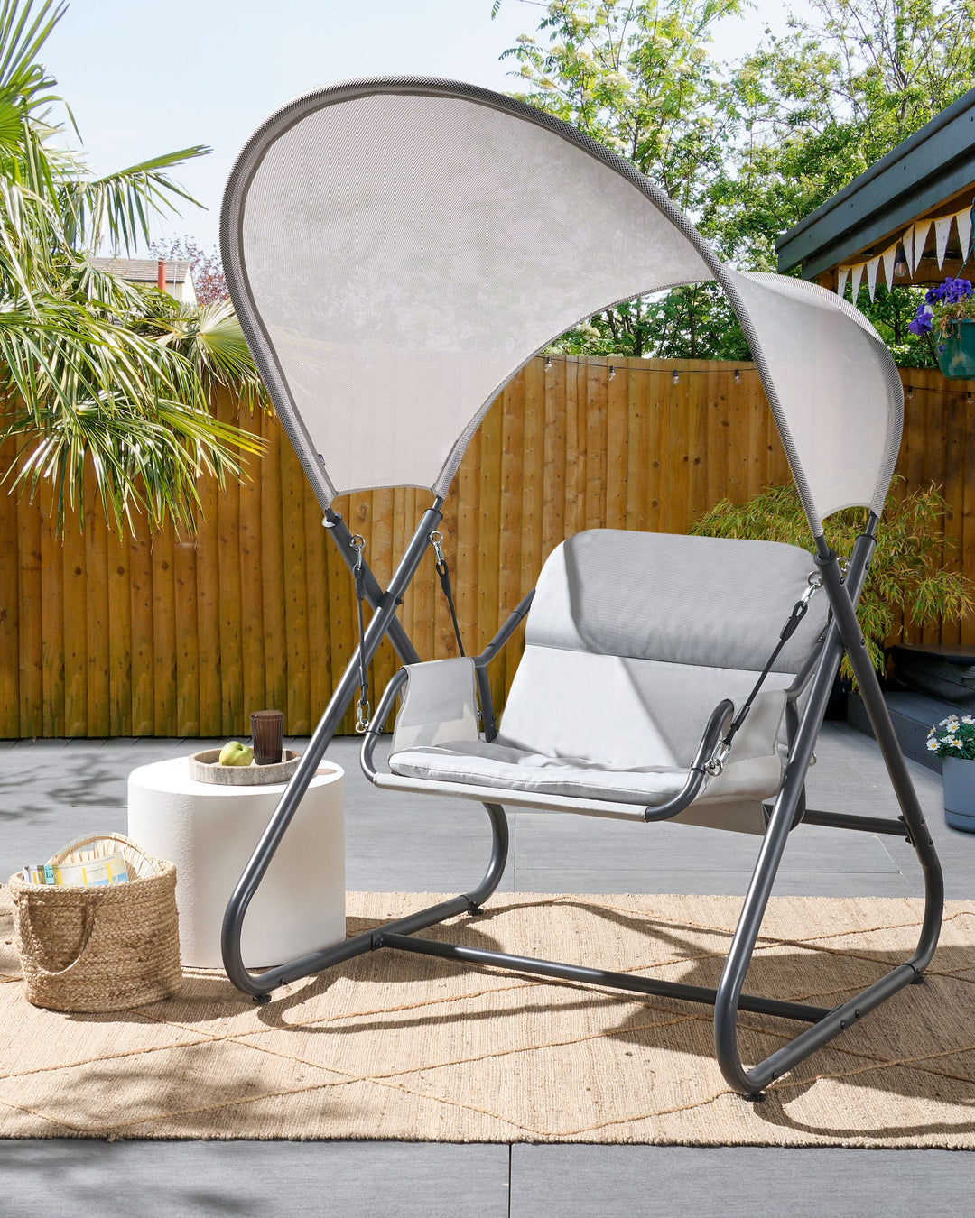 Solagna Patio Swing Metal Light Grey