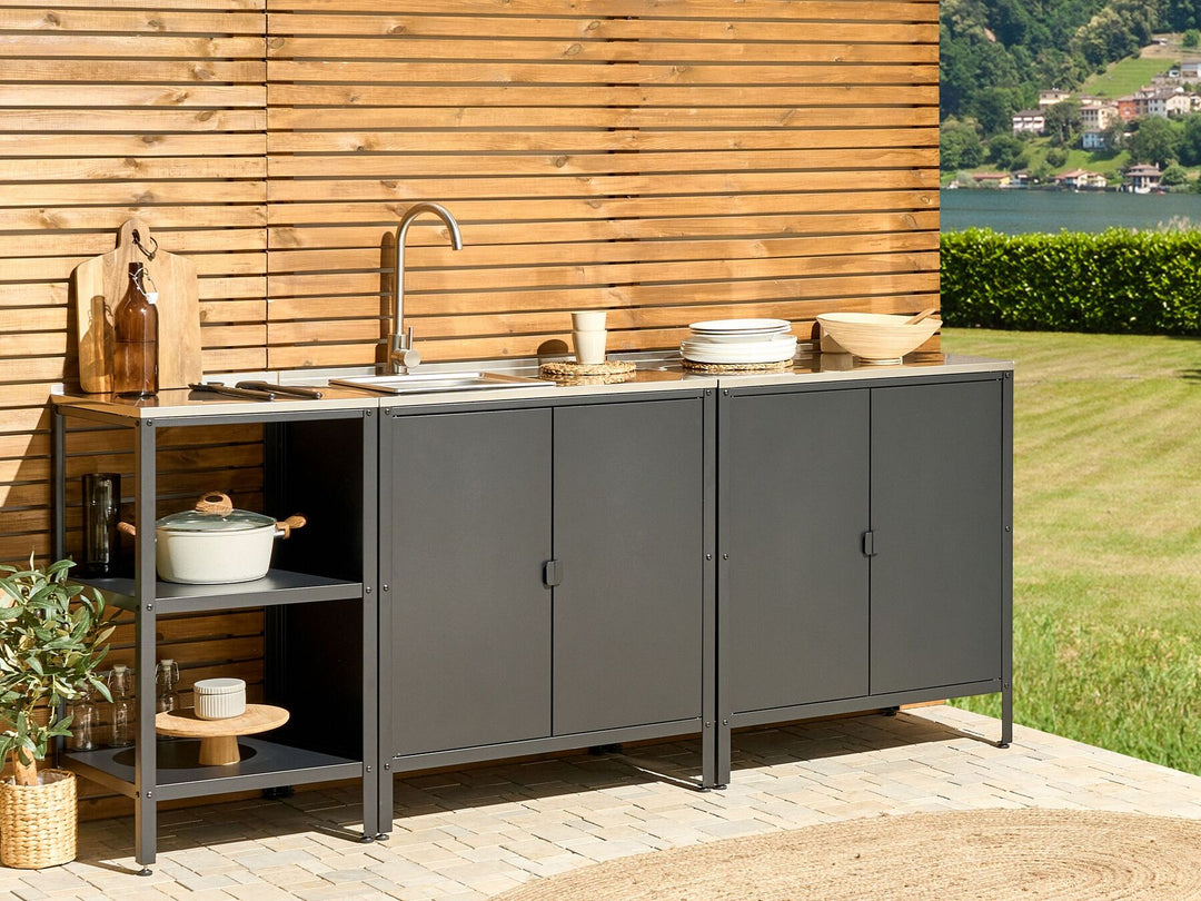 Vilama Steel Outdoor Kitchen Island 50 x 50 x 92