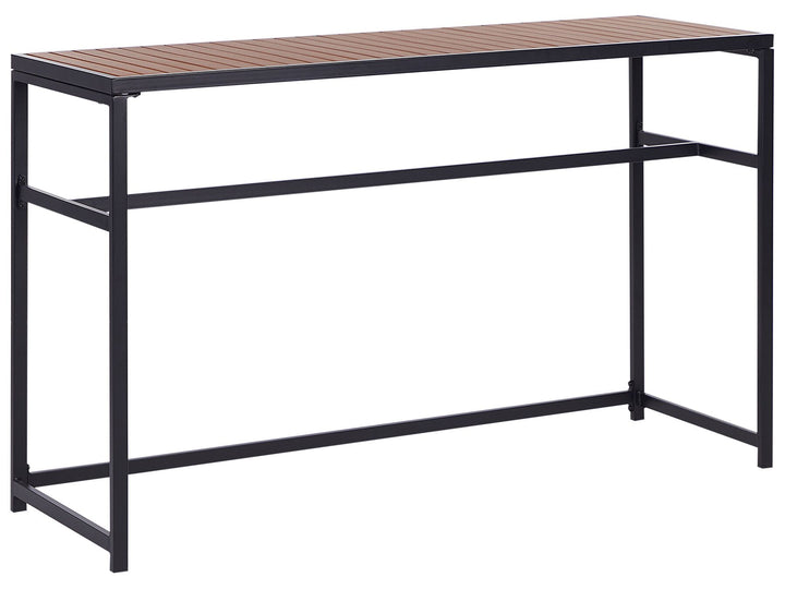 Avetrana Outdoor Kitchen Set with Bar Table and Sink Black and Light Wood