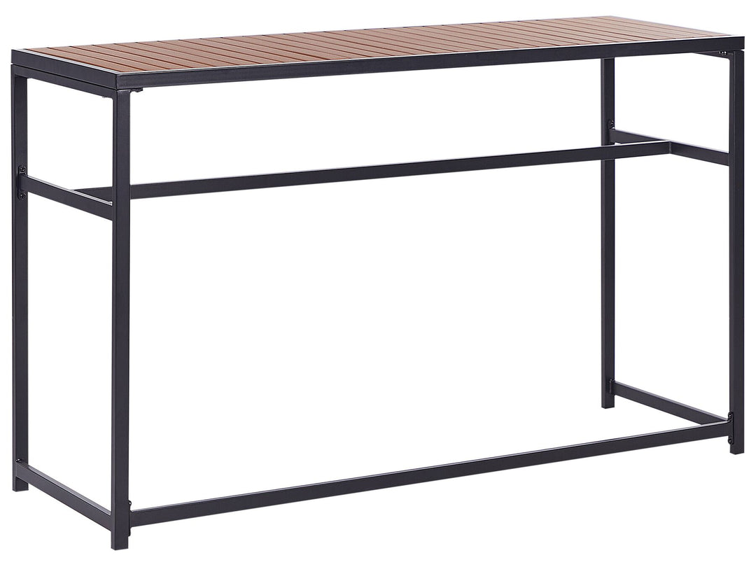 Avetrana Outdoor Kitchen Set with Bar Table and Sink Black and Light Wood
