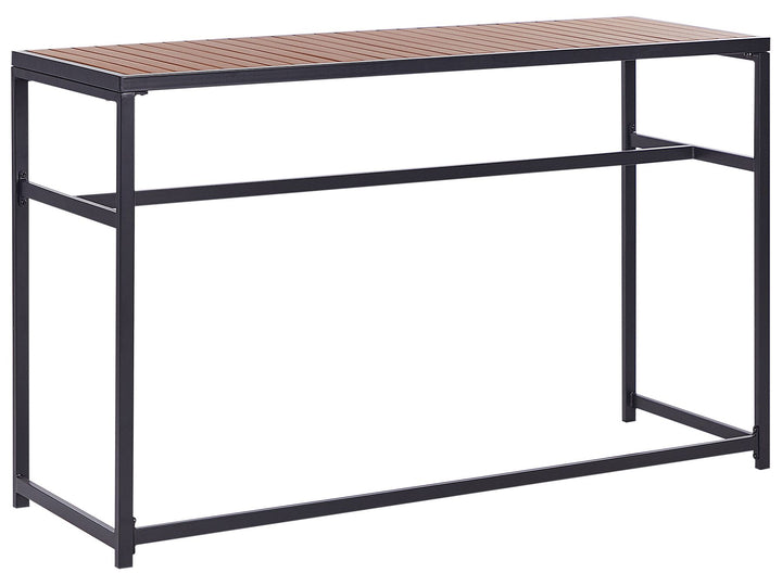 Avetrana Outdoor Kitchen Set with Bar Table and Sink Black and Light Wood