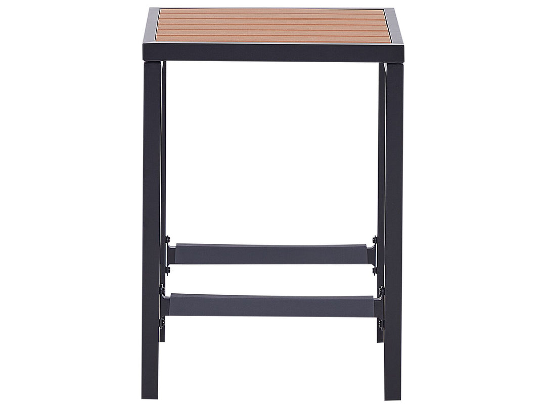 Avetrana Outdoor Kitchen Set with Bar Table and Sink Black and Light Wood