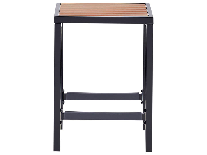 Avetrana Outdoor Kitchen Set with Bar Table and Sink Black and Light Wood