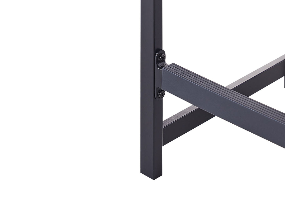 Avetrana Outdoor Kitchen Set with Bar Table and Sink Black and Light Wood