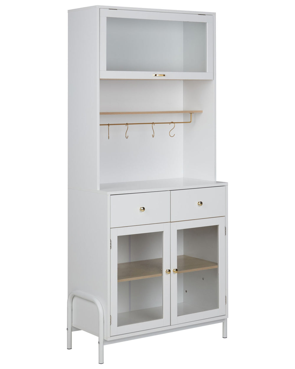 Parlin Cabinet with Glass Displays White