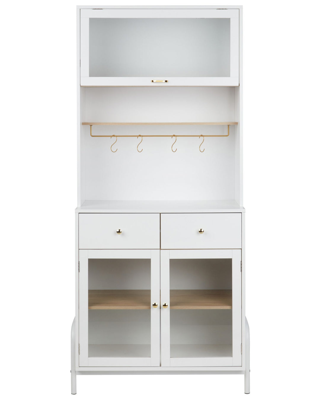 Marialyce Cabinet with Glass Displays White