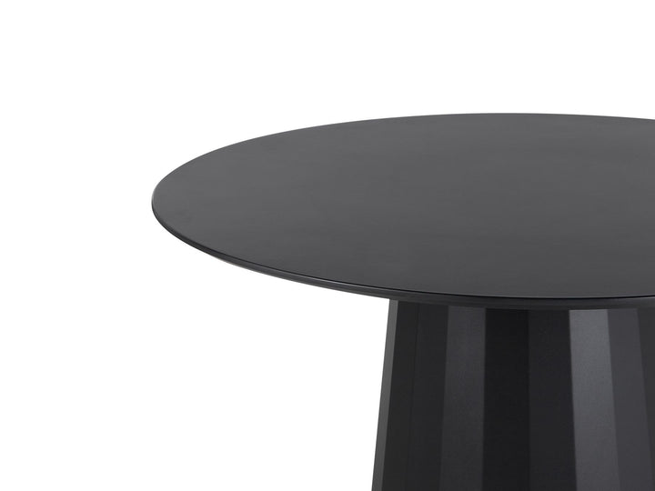 Ivy Bronx Round Dining Table ⌀ 100 cm Black