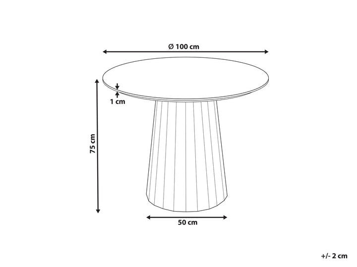 Ivy Bronx Round Dining Table ⌀ 100 cm Black