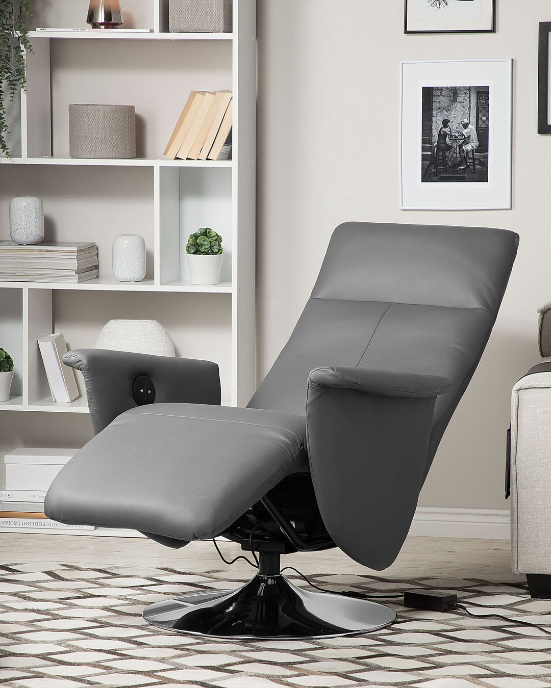 Prime Armchair Faux Leather Grey