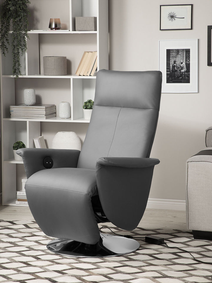 Prime Armchair Faux Leather Grey