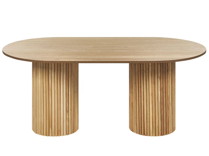 Dining Table Natural Ash Wood 180 cm 100 cm Vannie