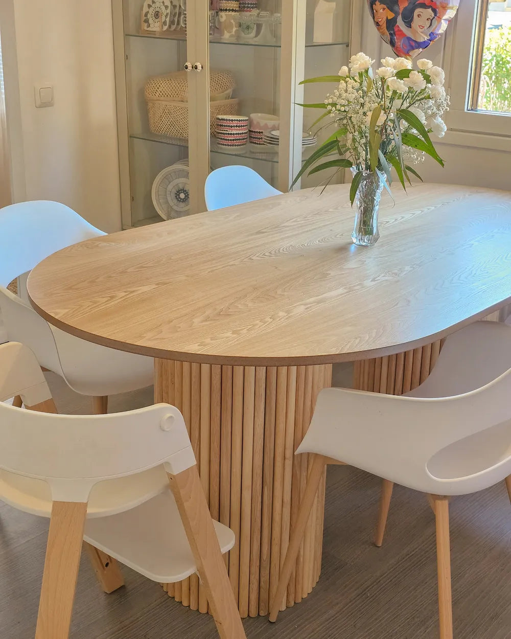 Dining Table Natural Ash Wood 180 cm 100 cm Vannie