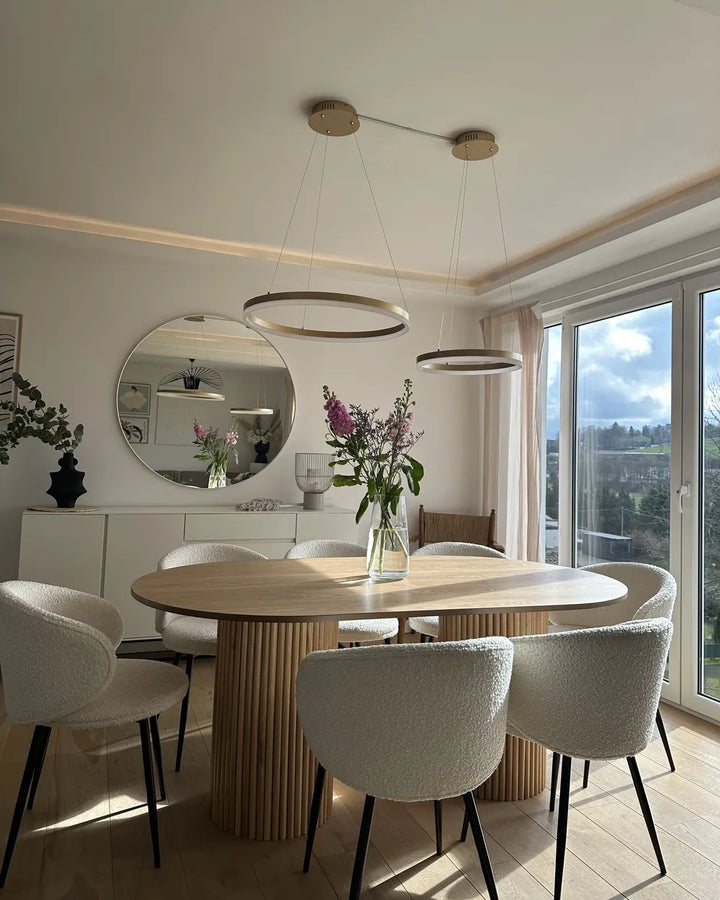 Dining Table Natural Ash Wood 180 cm 100 cm Vannie