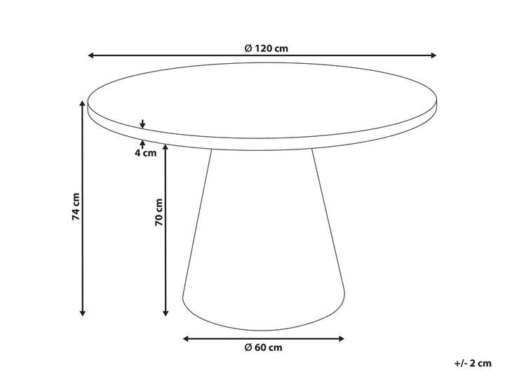 Dining Table White Marble 120 cm 120 cm Nakenzie