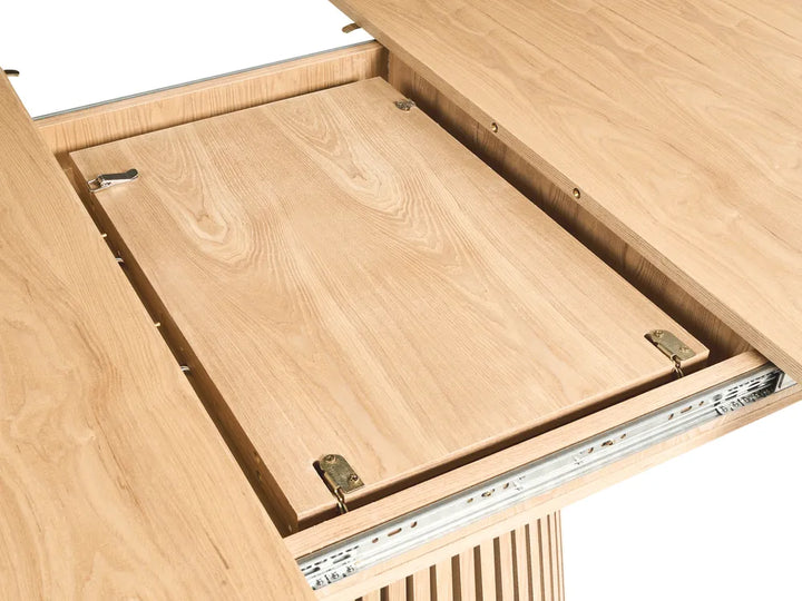 Extending Dining Table Light Ash Wood 120/160 cm 120 cm Alesana