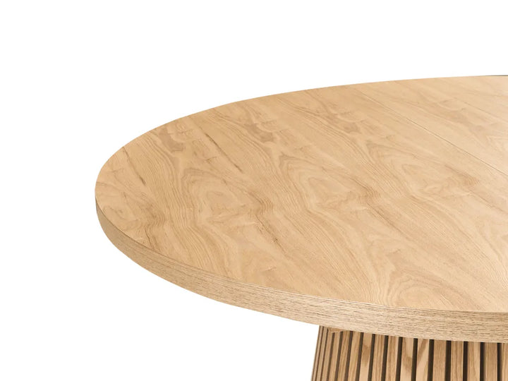 Extending Dining Table Light Ash Wood 120/160 cm 120 cm Alesana