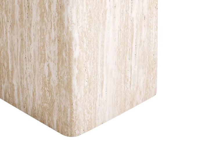 Side Table Travertine Effect Kamile