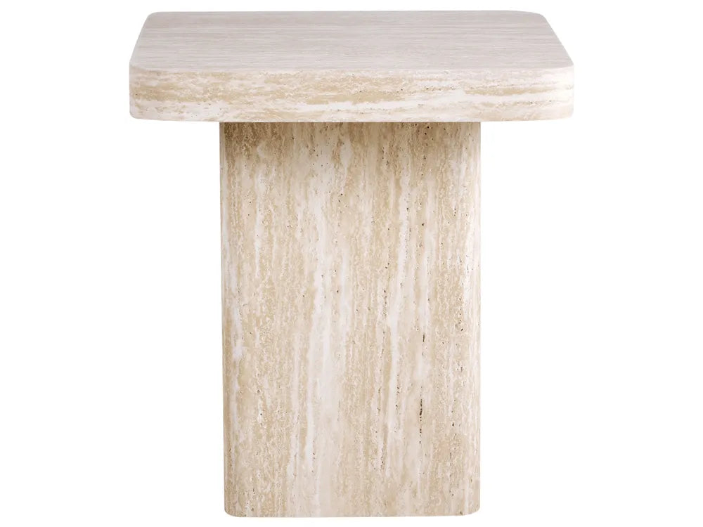 Side Table Travertine Effect Kamile