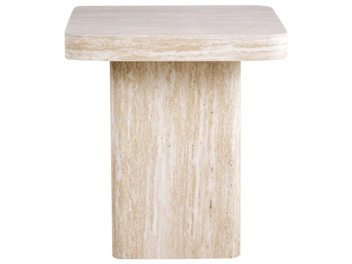 Side Table Travertine Effect Kamile