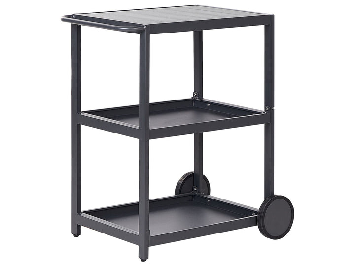 Ortisei 3 Piece Outdoor Kitchen Island with Trolley and Cabinet Set with Sink Grey