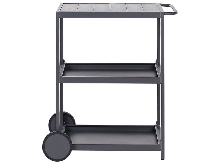 Ortisei 3 Piece Outdoor Kitchen Island with Trolley and Cabinet Set with Sink Grey