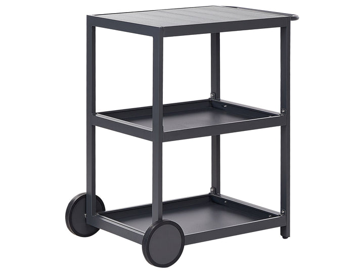 Ortisei 3 Piece Outdoor Kitchen Island with Trolley and Cabinet Set with Sink Grey