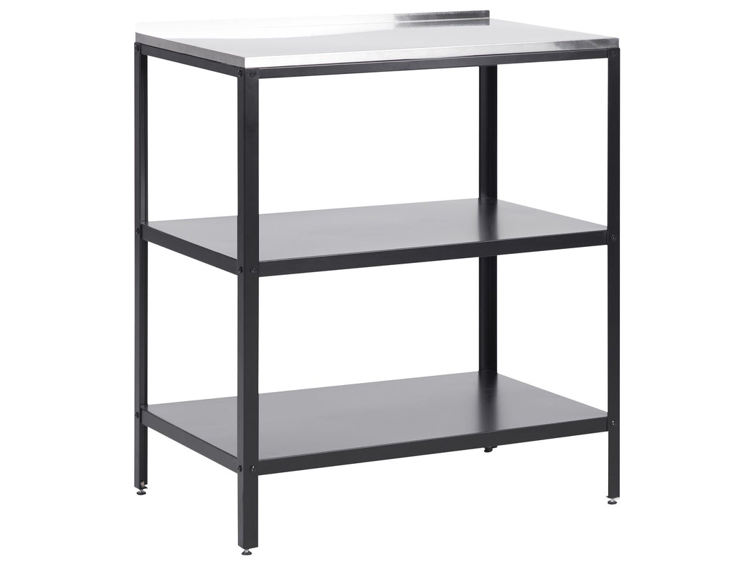 Vilama 3 Piece Outdoor Kitchen Island Set with Sink Black