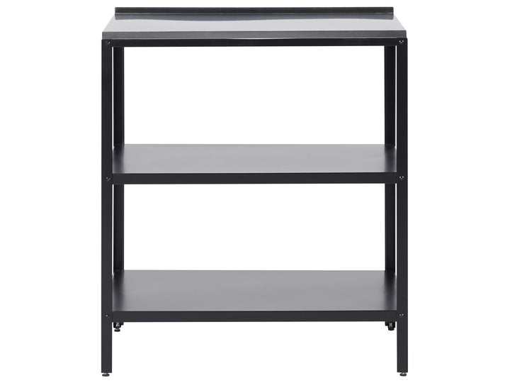 Vilama 3 Piece Outdoor Kitchen Island Set with Sink Black