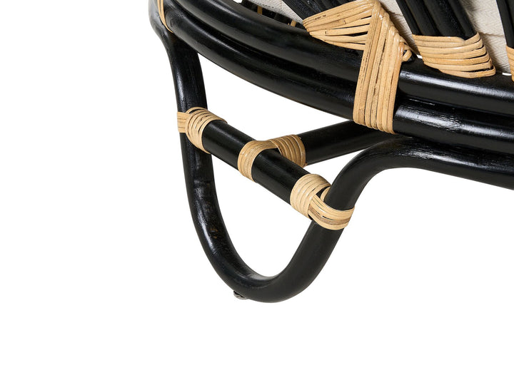 Rossano Set of 2 Garden Daybeds Rattan Black
