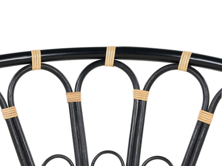 Rossano Set of 2 Garden Daybeds Rattan Black