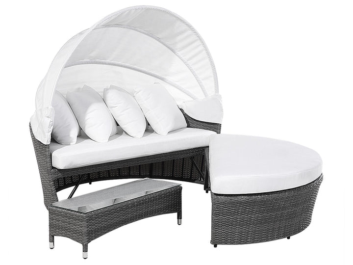 Sylt Lux Pe Garden Daybed Rattan Grey