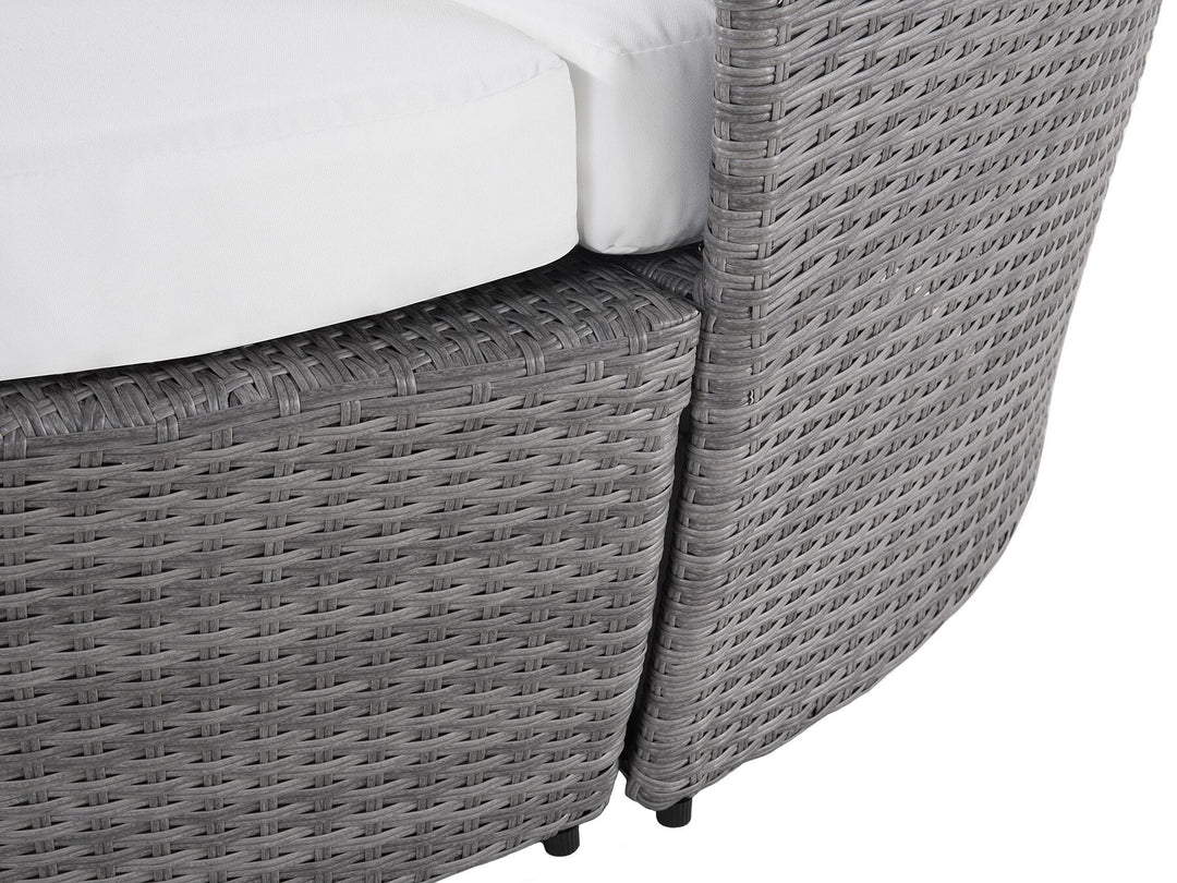 Sylt Lux Pe Garden Daybed Rattan Grey
