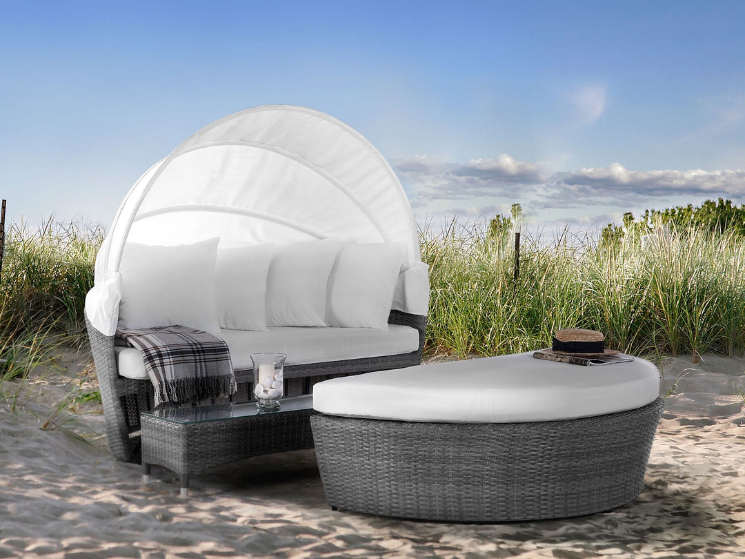 Sylt Lux Pe Garden Daybed Rattan Grey