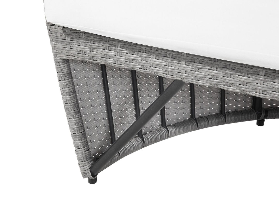 Sylt Lux Pe Garden Daybed Rattan Grey
